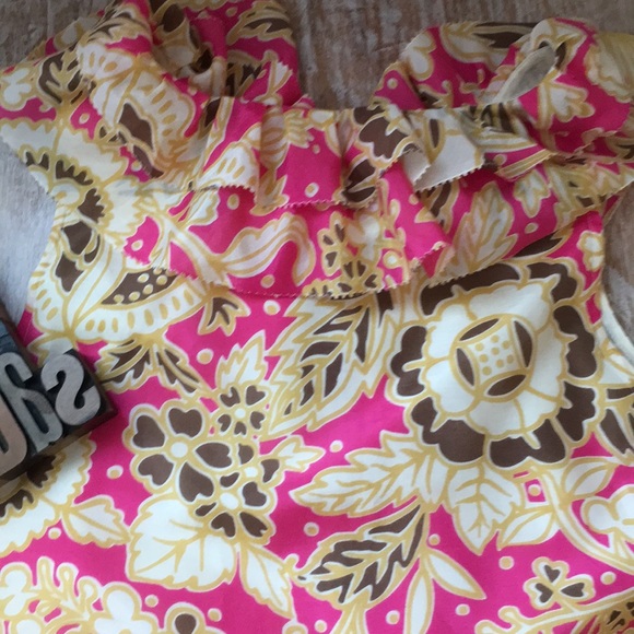 J. CREW Ruffle Neck Sleeveless Floral Print Top - Picture 8 of 12